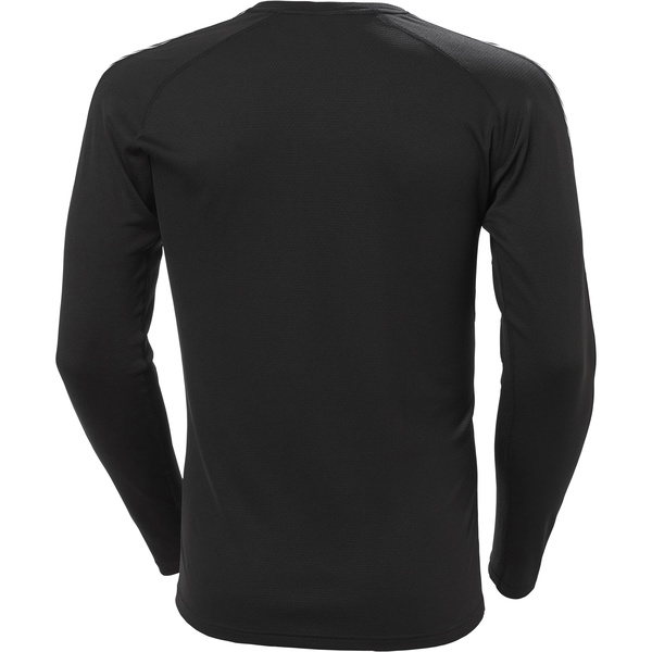 2025 Helly Hansen Mens Lifa Active Stripe Baselayer Crew Top 49412 - Black